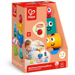 Jucarie Educativa HAPE Blocuri Montessori +3 ani