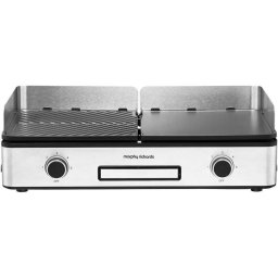 Grill Electric Morphy Richards MGS1002 2 Plite Putere 24000W Inox/Negru