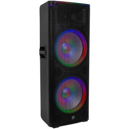 Boxa BoomTone DJ BS215A 250W RMS Iluminare LED BT/USB/SD/FM Telecomanda Negru