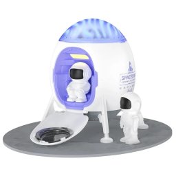 Boxa Portabila XO CF38 Lander Starlight Bluetooth 10W cu Proiector LED Design Capsula Spatiala Alb