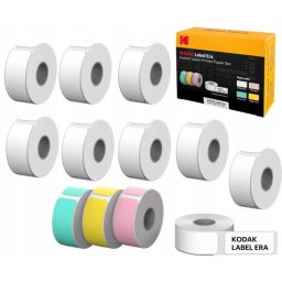 Set 12 Role Etichete Autoadezive Kodak iCRG-M5012 13 x 30MM Compatibil cu Label Era MS50Y Multicolor