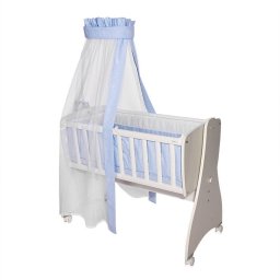 Set Lenjerie Lorelli First Dreams 7piese Bumbac Ranforce Pentru Pat Balansoar Bear Blue