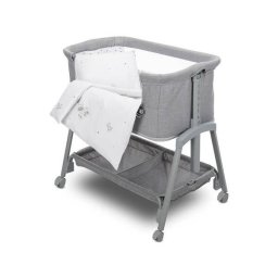Set Lenjerie pentru Patut Lorelli Eva 5 Piese Bumbac Ranforce Giraffe White