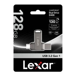 Memorie USB Lexar JumpDrive Dual D400 USB Type-C and Type-A 128GB