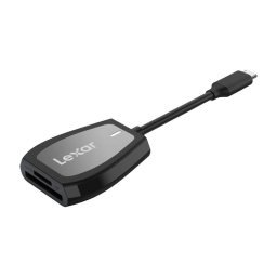 Card Reader Lexar Dual-Slot SD/microSD USB-C Negru