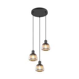 Lampa Suspendata TRIO Tarifa 3x E27 25W Black Chrome
