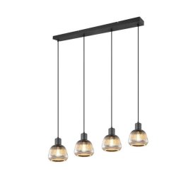 Lampa Suspendata TRIO Tarifa 4x E27 25W Black Chrome