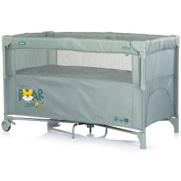 Patut Pliabil Chipolino Relax Tiger cu Laterala Culisanta Varsta 0 Luni+ Maxim 15KG Matcha