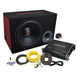 Pachet Audio de Bas Plug & Play GROUND ZERO GZ BASS KIT 12.300X-II CONNECT Negru