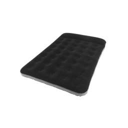 Saltea Gonflabila Camping Outwell Flock Classic Double w/ Pillow & Pump 185x135x20/30CM 300KG Max. Negru / Gri Inchis
