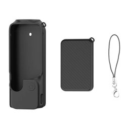 Husa din Silicon cu Snur PULUZ PU998B pentru DJI OSMO Pocket 3 Negru