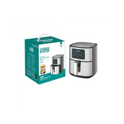 Friteuza cu Aer Cald WinningStar Capacitate 5.5L Putere 1400W Fara Ulei Temperatura Reglabila Timer Usor de Curatat Gri