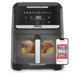 Friteuza cu Aer Cald Tefal Easy Fry Silence EY846HE0 Capacitate 7L Ecran LCD 10 Programe Automate Tehnologie Extra Crisp 1800W Gri