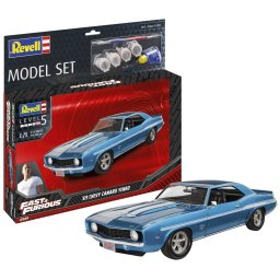 Masina de Curse Revell Model Set Fast & Furious 1969 Chevy Camaro Yenko 67694 Scara 1:25 Kit Complet Lipici Vopsele Incluse 13Ani+ Multicolor