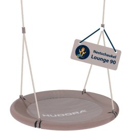 Leagan Tip Cuib Hudora Lounge 90-72202 Diametru 90cm Structura Metalica Rezistenta 150kg Coarda Reglabila Exterior/Interior Bej