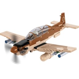 Set de Constructie Cobi Armed Forces AT-6 Wolverine COBI-5905 Avion Antrenament Si Atac Scara 1:48 Cockpit Rabatabil 263Piese 7Ani+ Multicolor