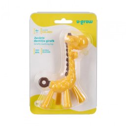 Jucarie Dentitie U-GROW UG-170 Girafa Silicon Varsta 4 Luni+ Galben
