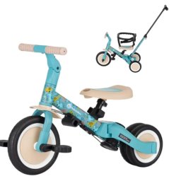 Tricicleta Petite&Mars Turbo Editie Limitata 5-in-1 Multifunctionala Vehicul de Impins Bicicleta cu/fara Pedale Maxim 25kg 1.5-5ani Multicolor