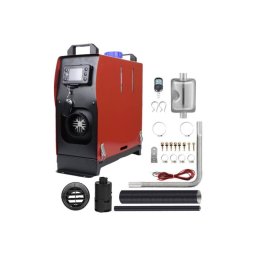 Soba Incalzitor Universal Diesel Portabil Putere 8Kw 12V 24V Pentru Rulote Camping Rosu / Negru