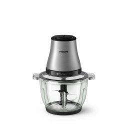 Tocator Philips Seria 3000 HR1503/00 Tehnologie PowerChop 4 Lame Capacitate Bol Sticla 2L 2 Viteze 500W Inox/Negru