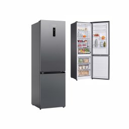 Combina Frigorifica Daewoo DNF-344ESS Total No Frost 344L Inverter Display pe Usa H 195CM Clasa E Silver