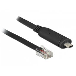 Cablu De Retea Delock USB-C la Serial RS-232 RJ45 (pentru router CISCO) T-T 2m Negru