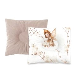 Perna Profilata Bebe MimiNu Velvet Fairy Cu doua fete Functie Anti-soc Pufoasa 23x26Cm Roz Pudrat