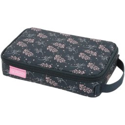 Penar Neechipat Herlitz Tip Etui 2 Go Motiv Blossom Negru/Roz
