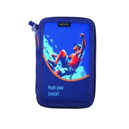 Penar Neechipat Herlitz 400211292 Model Limits 3 Compartimente cu Fermoar Albastru