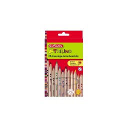 Set Creioane Colorate Herlitz Trilino 10412062 Triunghiulare 12 Bucati
