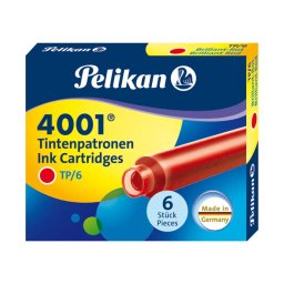Rezerva Stilou Cerneala Herlitz Pelikan 6 Bucati Scurte Rosu
