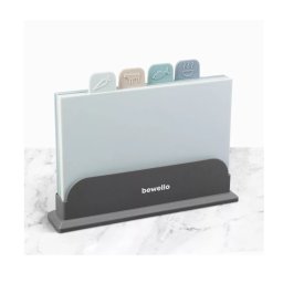 Set Tocatoare Bewello 4 Bucati cu Suport 29x22cm Plastic
