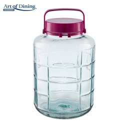 Borcan Sticla Heinner cu Capac de Plastic 5L Transparent