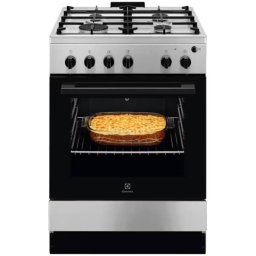 Aragaz Electrolux LKG604013X Pe Gaz 4 Arzatoare Autocuratare Catalitica Grill Electric Rotisor Clasa A Argintiu