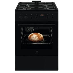 Aragaz Electrolux Mixt LKK660220X 4 ArzÄtoare Cuptor Electric PlusSteam AirFry 60Cm Negru