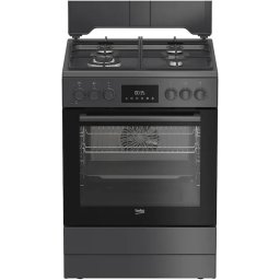 Aragaz Beko FBSM62320SAC 4 Zone De Gatit Arzatoare Pe Gaz Eficienta Ridicata Clasa A Display LED Blocare Acces Copii Antracit