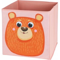 Cutie de Depozitare Heinner Pliabila 30x30x30cm Urs Roz
