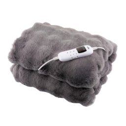 Patura cu incalzire electrica ETA632590000 Bubble, 130x160 cm, 120W, 30-45 °C, 9 niveluri de temperatura, temporizator, gri