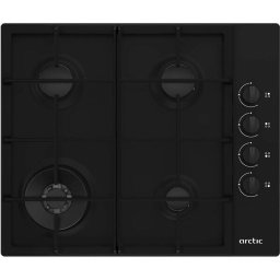 Plita ARGW64125SB , Gaz, 4 arzatoare , Wok, Aprindere electrica, Negru