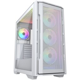 Carcasa Uniface RGB Middle Tower Fara sursa ATX,E-ATX,mATX,mITX,SSI-CEB White