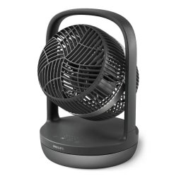 Ventilator de masa 3 setari de viteza Mod natural Breeze Sleep Rotatie 23 cm diametru timmer 28W Negru