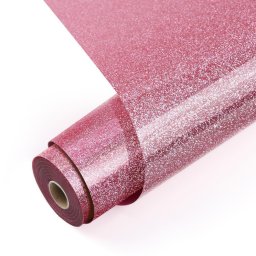 Vinyl termotransfer cu sclipici roz, 30,5 x 90 cm, LOKLiK