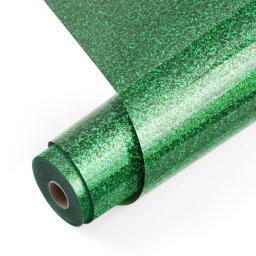 Vinyl termotransfer cu sclipici verde, 30,5 x 90 cm, LOKLiK