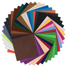 Set 42 foi de fetru 1 mm , culori asortate, 20,5 x 20,5 cm, LOKLiK