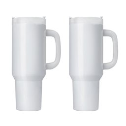 Set 2 bucati tumblere cu maner pentru sublimare, 1180 ml (40 oz), LOKLiK