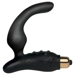 Rocks-Off O Boy - vibrator pentru masaj prostatic (negru) - 10 cm