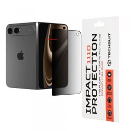 Folie de protectie Ecran Exterior Privacy Techsuit pentru Apple iPhone Duo, Sticla Securizata, Full Glue, 111D
