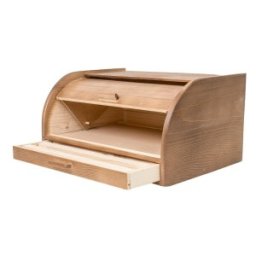 Set 2 x Cutie Paine cu Tocator si Sertar, Lemn Brad, 38.5 x 28 x 20 cm
