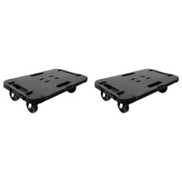 Carucioare de transport, 2 buc., negru, 300 kg, polipropilena GartenMobel Dekor