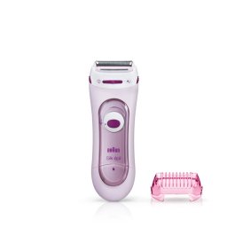 Aparat de ras-epilat pentru femei, BRAUN LS5100 SILKEPIL, lavabil, cu baterii, Roz